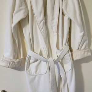 Women's White Plush Robe
